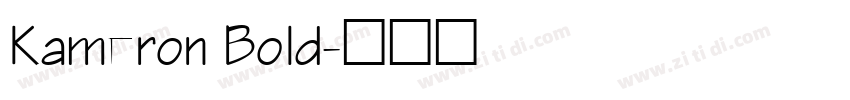 Kameron Bold字体转换